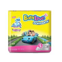 ราคา BABYLOVE PLAYPANTS NANO POWER PLUS กางเกงผ้าอ้อม เบบี้เลิฟ เพลย์แพ้นส์ นาโนพาวเวอร์พลัส ขนาดจัมโบ้ ไซส์S(74ชิ้น) (6570635880)
