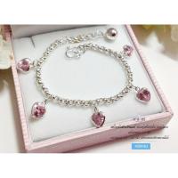 ราคา สร้อยข้อมือเงินแท้สำหรับเด็ก ห้อยตุ้งติ้งพลอยสี :HB0082 (2058292035)