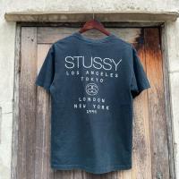 ราคา ♞,♘,♙เสื้อยืด มือสองสเก็ต Stussy Vtg. KJG (41504627526)