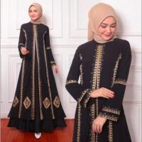 ราคา ชุดอาบาย่างานปัก สีดำเรียบหรู ผ่าหน้า สไตล์สาวดูไบ สินค้านำเข้าจากอินโดนีเซีย ชุดเดรสออกงานอิสลามหรือรับแขกผู้ใหญ่IL79 (22166815803)