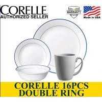 ราคา Corelle 16 ชิ้น Double Ring ชุดอาหารเย็น Livingware Dinner Serve ชุดแผ่น (23846261132)