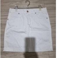 ราคา TOPSHOPกระโปรงยีนส์สีขาวผ้าไม่ยืดไซส์(8)เอว31สะโพก38ยาว17(งานมือสอง) (24870759259)