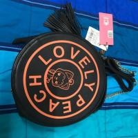 ราคา กระเป๋าสะพายข้างทรงกลม แบรนด์ Peach แท้ ส่งฟรี มือ1 ตำหนิเล็กน้อย ภาพสุดท้าย (1943055381)