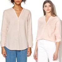 ราคา เสื้อเชิ้ตแขนยาวพีชกระดุม Esprit (43805764195)