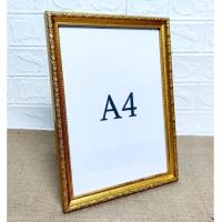 ราคา กรอบรูป ขนาดA4 กรอบรูปลายไทย กรอบรูปสีทอง กรอบใส่เกียรติบัตร (13743979195)