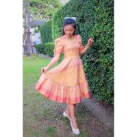 ราคา เดรสผ้าไทย ชุดไทย ผ้าฝ้ายทอลาย เดรสสวยๆ ทรงดี (9110575593)