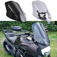 ราคา Ultrasupplier สําหรับ 2014-2018 Ducati Diavel กระจกกระจก Wind Deflector พร้อมแผ่นยึด 2015 2016 2017 ชิ้นส่วนรถจักรยานยนต์ (28354222625)