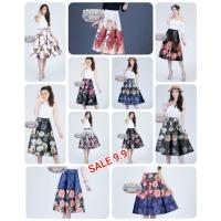 ราคา เซลล์ 9.9 กระโปรงผ้าโฟม 7 ชิ้น ลายดอก เอวสูง มีซิบ (12108206194)