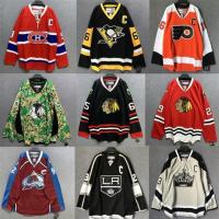 ราคา NHL Hockey JERSEY Hockey JERSEY อินเทรนด์ผู้ชายผู้หญิง Hockey JERSEY เสื้อยืดแขนยาว Plus ขนาดเสื้อกันหนาว (43466905402)