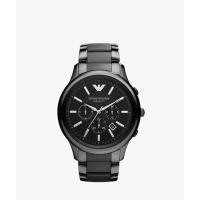 ราคา Emporio Armani Ceramica Chronograph Black Dial Black นาฬิกาข้อมือผู้ชาย รุ่นAR1451 (17193812637)