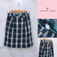ราคา กระโปรงสั้น สีเขียว ลายสก็อต MAJESTIC LEGON (7779258509)