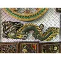 ราคา มังกรแกะสลัก ขนาด 95x29x4 cm. กิเลนแกะสลัก มังกรเสริมมงคล โทนสีเขียวปัดทอง ไม้จามจุรี Dragon Wooden Carved (29978931315)