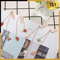 ราคา T&Y การ์ตูนตัวอักษรบุ๊คมาร์คคลิปหนีบกระดาษเหล็กการ์ตูน Motif บุ๊คมาร์คพร้อมจี้โลหะ (29515224210)