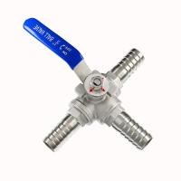 ราคา 304 Stainless Steel Ball Valve T-Type Three-Way Valve Multi-Function Ball Valve Green Gas Nozzle Insert Valve (42412090617)