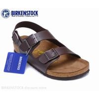 ราคา BIRKENSTOCK ต้นฉบับBirkenstock Milano Mens/Womens Classic Cork Brown Matte Sandals 34-46 (43021662133)
