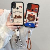 ราคา เคสที่เหมาะสำหรับ vivo v9, v9 Youth, 1727, 1726, 1723 หนังเทียมและเคส TPU นุ่มกันกระแทกลายการ์ตูนสัตว์พร้อมสายรัดฟรี (40804431968)