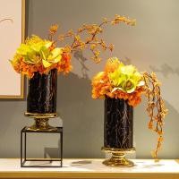 ราคา ใหม่ แจกันหินอ่อนสีดํา / แจกันดอกไม้เซรามิก (41905744289)