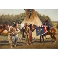 ราคา โปสเตอร์ ภาพวาด อเมริกัน อินเดียแดง Native American Indian POSTER 24”x35” Inch Painting Western V4 (1616751300)