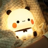 ราคา Kawaii Bear Panda Bubu และ Dudu Led Night Light โคมไฟน่ารักการ์ตูน Nightlight สัตว์ห้องนอนตกแต่งของขวัญ (40762907132)