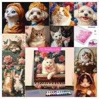 ราคา PLดอกไม้แมวสุนัข5D DIYเพชรภาพวาด/ภาพสีน้ํามันดิจิตอลคริสตัลปักครอสติสเพชรเต็มโมเสคเพชรชุดเย็บปักถักร้อย Rhinestone ตกแต่งบ้าน (43801615181)