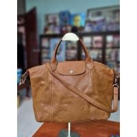 ราคา Longchamp cuir size M หนังแกะ สีน้ำตาล (29426246419)