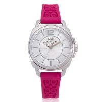 ราคา นาฬิกา ข้อมือ Coach สายยางสีชมพู 14503145 Coach Boyfriend Women's Watch Stainless Steel ของแท้ (28430671691)