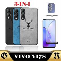 ราคา LAYAR 3-in-1 Softcase Cover VIVO Y17S DEER Canvas Motif Bonus กระจกนิรภัยหน้าจอและกล้อง (27992543225)