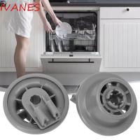 ราคา IVANES ลูกกลิ้งเครื่องล้างจาน, สีเทาทนทานล้อจาน, พลาสติกปฏิบัติเปลี่ยนได้สะดวกชั้นวางเครื่องล้างจานยาง Bosch Siemens Neff Beko (25047150736)