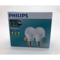 ราคา PHILIPS หลอดไฟ LED BULB 12W E27 ESSENTIAL คูลเดย์ไลท์ 1250lumen 6500K (แพ็คคู่) (1512119730)