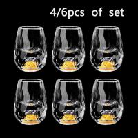 ราคา 4/6pcs Diamond Crystal Liquor Glasses Set Vodka Shot Glass Wine Glasses Whiskey Glass Spirits Sake Soju Brandy Tea Cup 1 (29963968583)