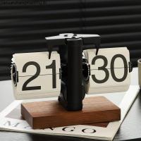ราคา หรูหรา High-End อัตโนมัติหน้า-Flip นาฬิกาเดสก์ท็อปตกแต่ง Retro Mechanical นาฬิกาลูกตุ้ม Deskt (44170824394)