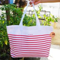 ราคา กระเป๋า CLARINS ลายขาวแดง ใบใหญ่ (7172817821)