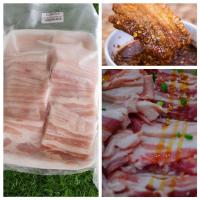 ราคา หมูสามชั้นสไลด์สั้น 1กิโล (12407541637)