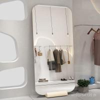 ราคา โต๊ะแต่งหน้าแบบติดผนังดีไซน์ทันสมัย มาพร้อมชั้นยาวและกระจกเงา เหมาะสำหรับบ้านหรือร้านค้า (29341234764)