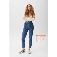 ราคา กางเกงยีนส์เอวสูง Pull&Bear Mom Jeans สีเข้ม ทรงมัม (16169823364)