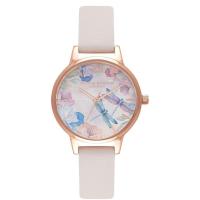 ราคา ของแท้อังกฤษ Olivia Burton สไตล์อังกฤษสีน้ําดอกไม้ Dragonfly All-Match หญิง OB นาฬิกานักเรียนของขวัญ (42122243531)