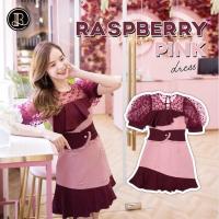 ราคา Size XS S MBLT Brand มือ1 ป้ายห้อย เดรสสีทูโทน แขนผ้ามุ้งลายจุด ช่วงอก และชายกระโปรง แต่งระบายย้วย (3852847397)