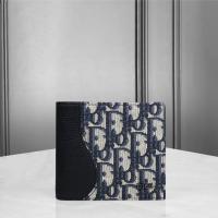 ราคา สินค้าแท้มือสอง กระเป๋าสตางค์ดิออร์ กระเป๋าสตางค์แบบพับสองทบสำหรับผู้ชาย (43150753442)