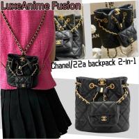 ราคา ชาแนล Chanel/22a กระเป๋าแม่ยาย 2-in-1/กระเป๋าสะพายหลัง (43555826131)