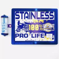 ราคา กรอบป้ายไทเทพร้อมพรบ.ไทเท ป้ายไทเท ป้ายสแตนเลส กรอบป้ายมอเตอร์ไซค์ พร้อมหลอดภาษีพรบ. (9190655436)