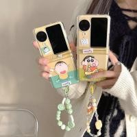 ราคา เคสโทรศัพท์แบบพับได้สําหรับ Oppo Find N2 N3 Flip Snack Shin chan Happy bodoh สร้อยข้อมือ Hard TPU เคสโทรศัพท์ (41621796490)