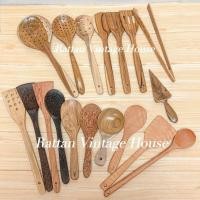 ราคา (หวายวินเทจ) ไม้พายไม้สักไม้สักไม้สักไม้อุปกรณ์ทําอาหารข้าวพายซุปทัพพีไม้พายไม้ช้อนซุป (28233720211)