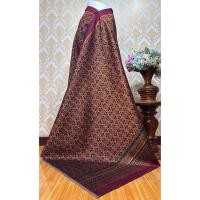 ราคา ผ้าไหมแท้ทอมือ ผ้าไหมมัดหมี่ ทอ 3 ตะกอ ลายนาคล้อมเพชร พื้นสีน้ำตาล รับขวัญผ้าไหมสุรินทร์ (40353164718)