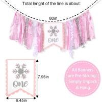ราคา แบนเนอร์เก้าอี้สูงสีชมพูเกล็ดหิมะสีเงินสําหรับสาว - แบนเนอร์เก้าอี้สูง Onederland ฤดูหนาว 1st Birthday Decor, Photo Props, Best Choice สําหรับ 1st Birthday Party ตกแต่ง C (40417477477)