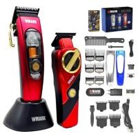ราคา WMARK Hair Clipper NG-9004 NG-9213 Combo Professional Hair Cutting & Trimming Set 10000RPM Magnetic Levitation DLC Blade NG-9004 9000 RPM ความเร็วสูง Magneto NG-9213 (41603869461)