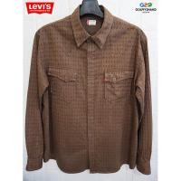 ราคา Levis แท้ อก46 เสื้อเชิ๊ตแขนยาวสีน้ำตาลลาย MONO GRAM หายาก (8868916006)