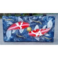 ราคา ภาพวาดปลาคราฟคู่มงคลขนาด30×60cm (41850207011)