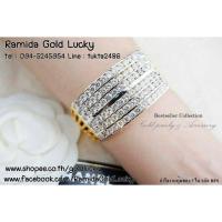 ราคา กำไลข้อมือเพชร CZ หกแถวงานหุ้มทอง5ไมครอน (4532795299)