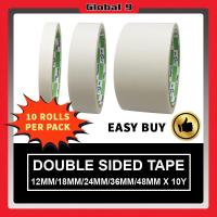 ราคา M-ONE (10 ม้วน / แพ็ค) เทปสองหน้าทิชชู่ 12 มม. / 18 มม. / 24 มม. / 36 มม. / 48 มม. x 10 หลา (26690480251)