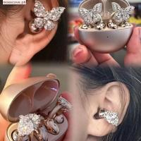 ราคา มอสโค้ก​ แฟลช พลอยเทียม หูคลิป, ต่างหูผีเสื้อโปร่งใสประณีต, แฟชั่นหูฟัง เสน่ห์ โปร่งแสงพู่ปีกหูคลิปผู้หญิง (42115937772)